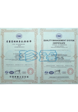 ISO9001:2008质量管理体系认证证书